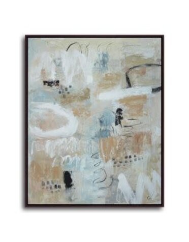 Aria Wall Art with Laguna Espresso Frame, 42 X 52, Artwork Available for Local Delivery or Pick Up