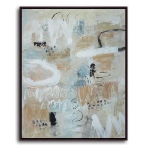 Aria Wall Art with Laguna Espresso Frame, 42 X 52, Artwork Available for Local Delivery or Pick Up