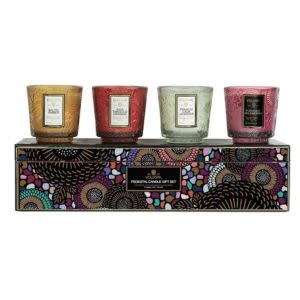 Voluspa Set Four-Candle Pedestal Set, 2.5oz., Assorted Scents