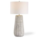 Old-World Style Ceramic Table Lamp, Weathered Stone, 28 in.