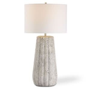 Old-World Style Ceramic Table Lamp, Weathered Stone, 28 in., Lighting Available for In-Store or Local Pickup