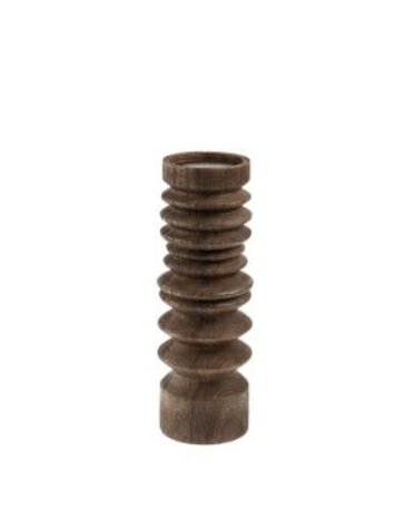 Sedona Pillar Candle Holder, Stained Wood, 12 in.