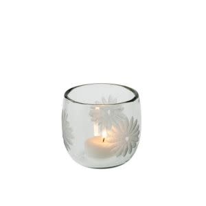 Daisy Glass Votive, Medium, 3 X 3.5 in.