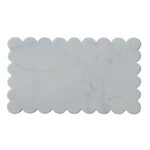 Marble Cheese/Cutting Board with Scalloped Edge, 14"x 8"