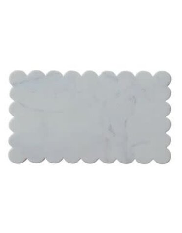 Marble Cheese/Cutting Board with Scalloped Edge, 14"x 8"