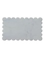 Marble Cheese/Cutting Board with Scalloped Edge, 14"x 8"