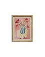 Wood Framed w/Textured Flowers in Vase, Multi Color, 13.75 X 17.75 in.