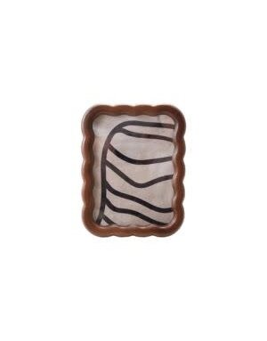 Rubberwood Scalloped Photo Frame, Holds 6"x 8" Photo