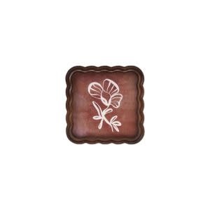 Rubberwood Scalloped Photo Frame, 8 X 8 in.
