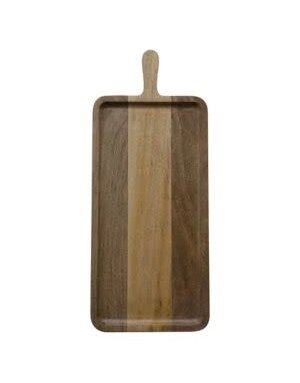 Finch + Fennel Mango Wood Cheese/Serving Board with Handle, Natural, 24 X 10 in.