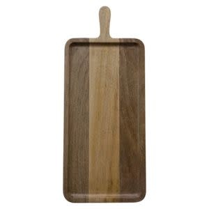 Finch + Fennel Mango Wood Cheese/Serving Board with Handle, Natural, 24 X 10 in.