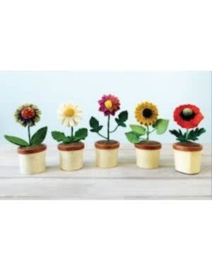 dZi Handmade Potted Flowers, Assorted Styles