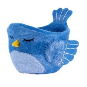 dZi Handmade Felt Pot: Bluebird