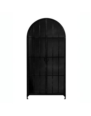 Arched Metal Cabinet w/ Glass Doors, 36 x 17 x 77 Furniture Available for  Delivery or Pick Up
