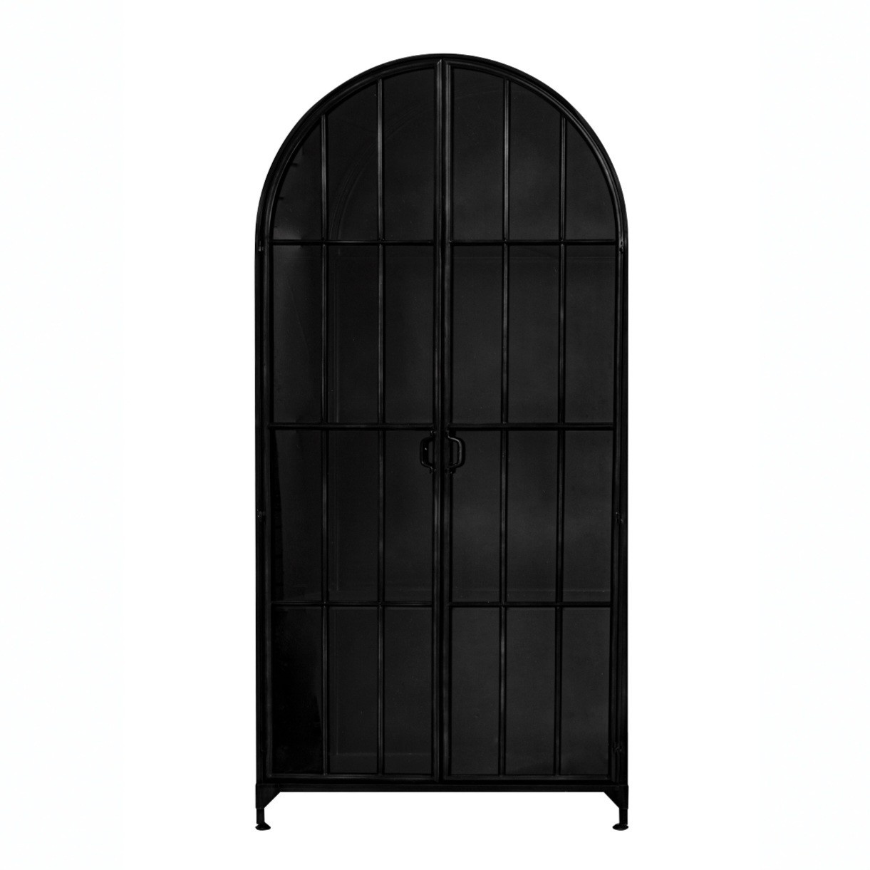 Arched Metal Cabinet w/ Glass Doors, 36 x 17 x 77 Last one