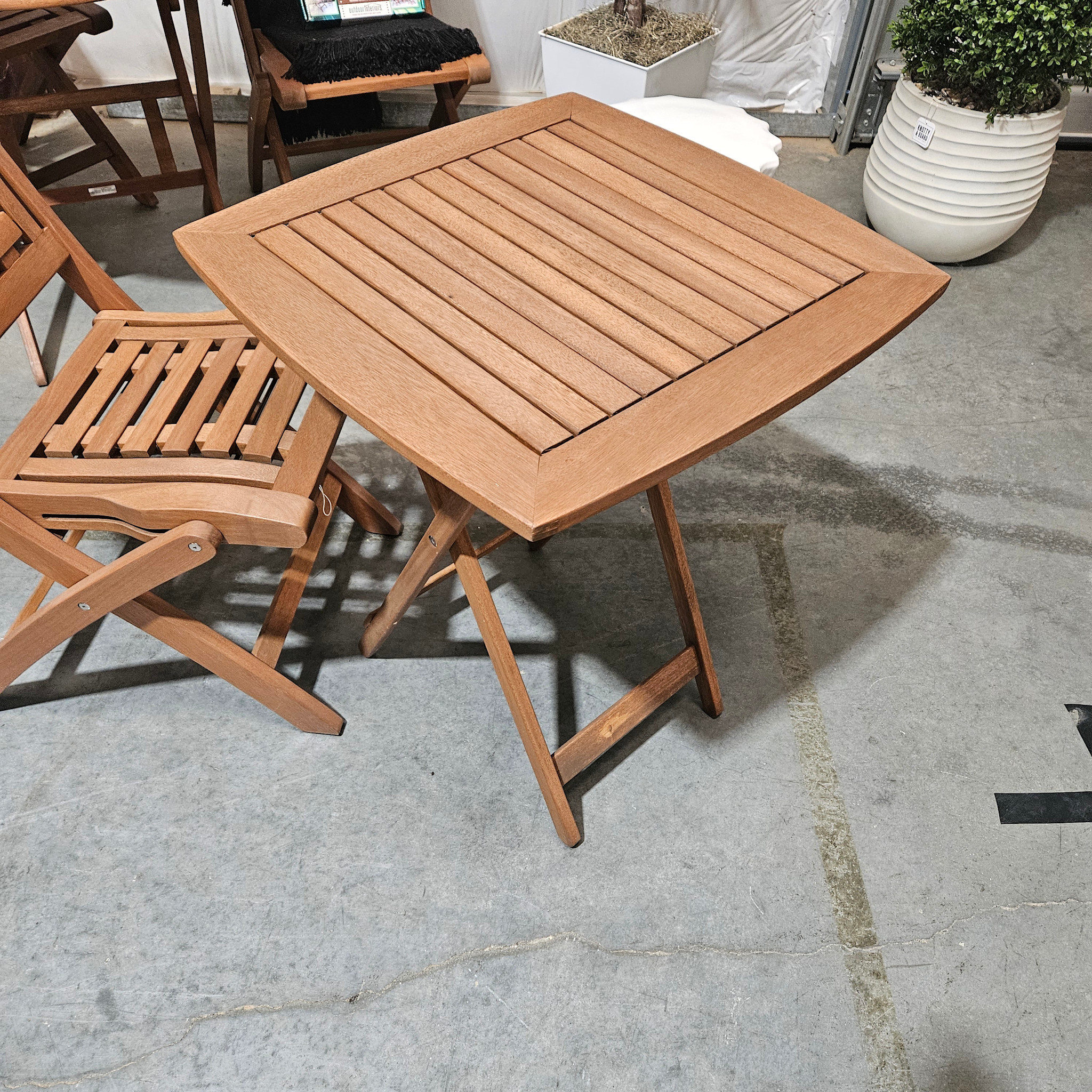 Eucalyptus Square Bistro Table,  Furniture Available for Local Delivery or Pick Up