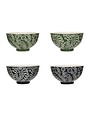 Stoneware Bowl w/ Wax Relief Botanicals, Assorted, Priced Individually, 4.75 in.