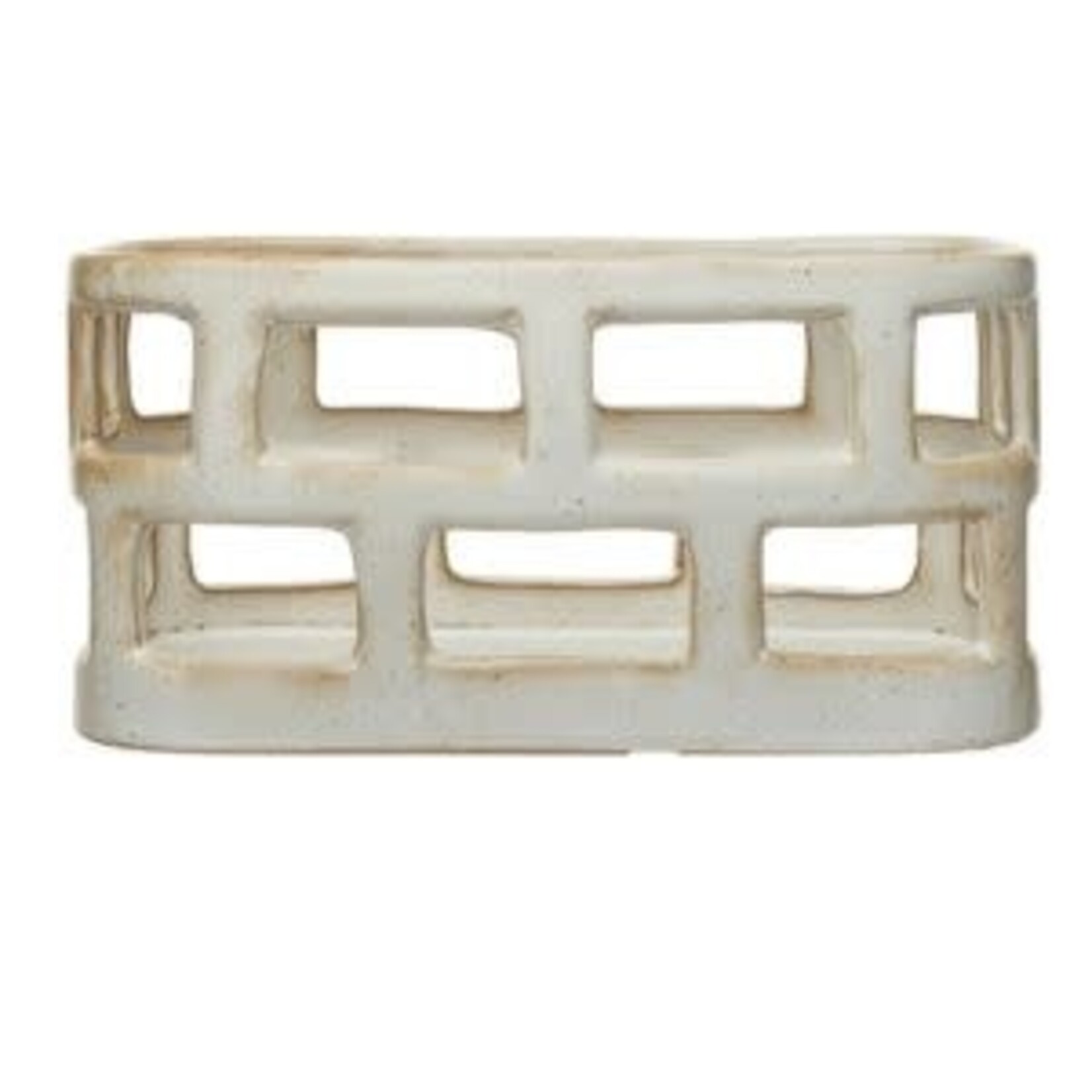 Stoneware Basket, Speckled Cream, 10 X 5.5 X 5