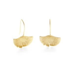 Gingko Leaf Earrings, 1.5 in.