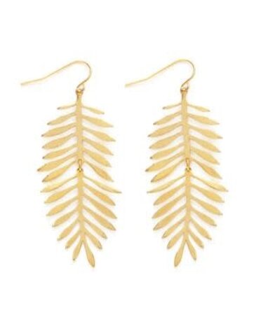 Large Fern Earrings, 2.25 in.