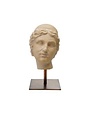 Resin Bust with Metal Stand, Cream, 4.25 X 3 x 6.5 in.