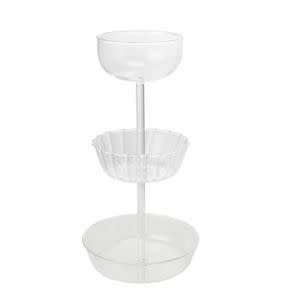 Glass 3-Tier Tray, 10.5 in.