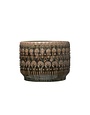 Embossed Stoneware Planter, 8 X 6 in.