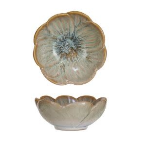 Stoneware Flower Shaped Bowl, 4.75 X 2 in.
