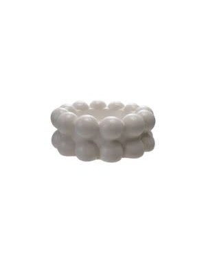 Stoneware Bowl with Balls, White, 6"Rnd