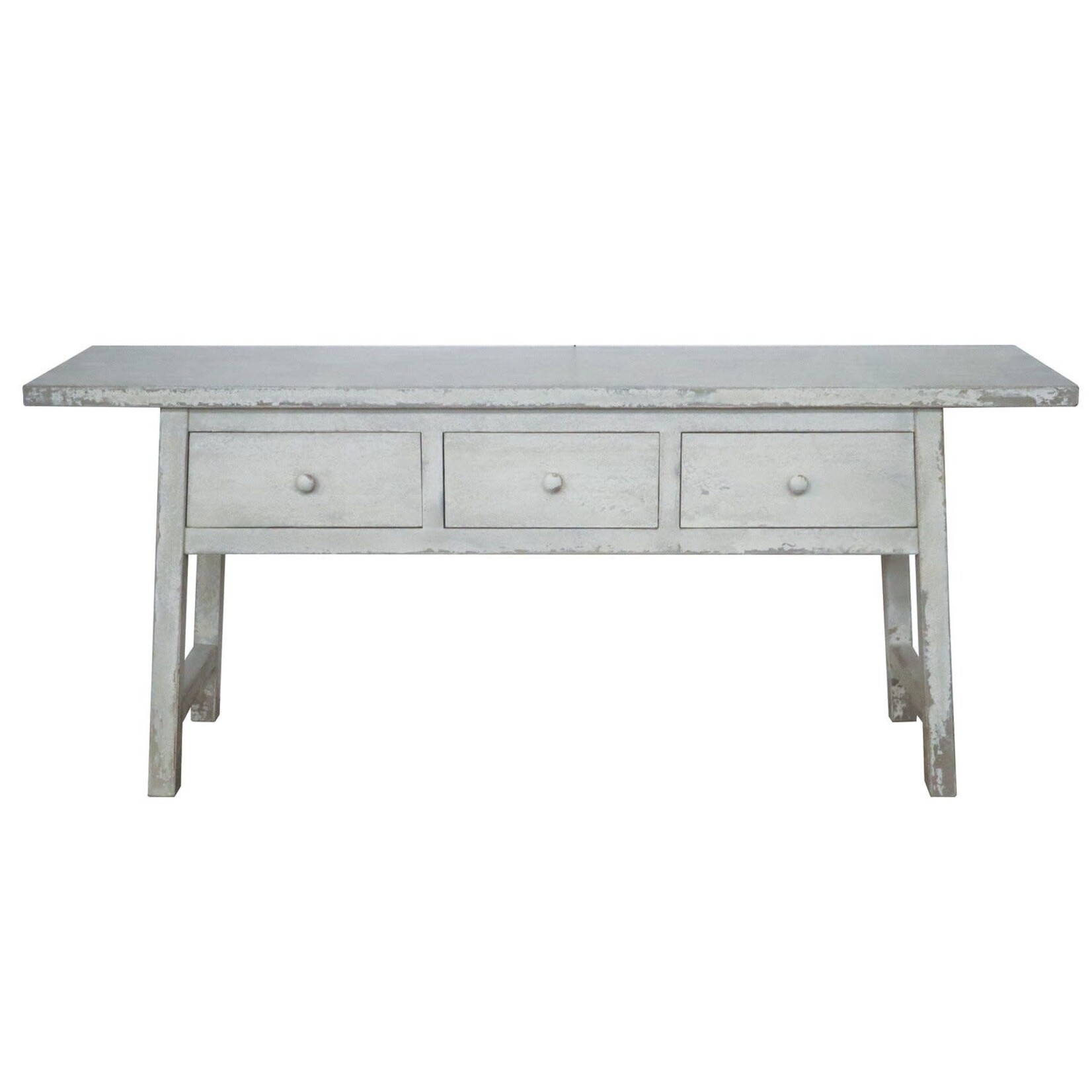 Reclaimed Wood Table w/ 3 Drawers, 58"x 16"x 25"