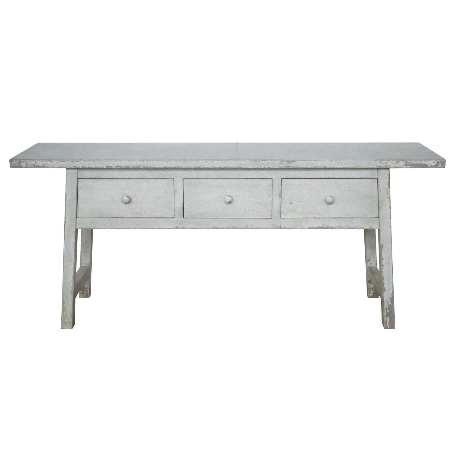 Reclaimed Wood Table w/ 3 Drawers, 58"x 16"x 25"