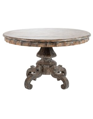 Grace Round Dining Table, Grey Black, 51 x 30 x 51 Furniture Available for  Delivery or Pick Up
