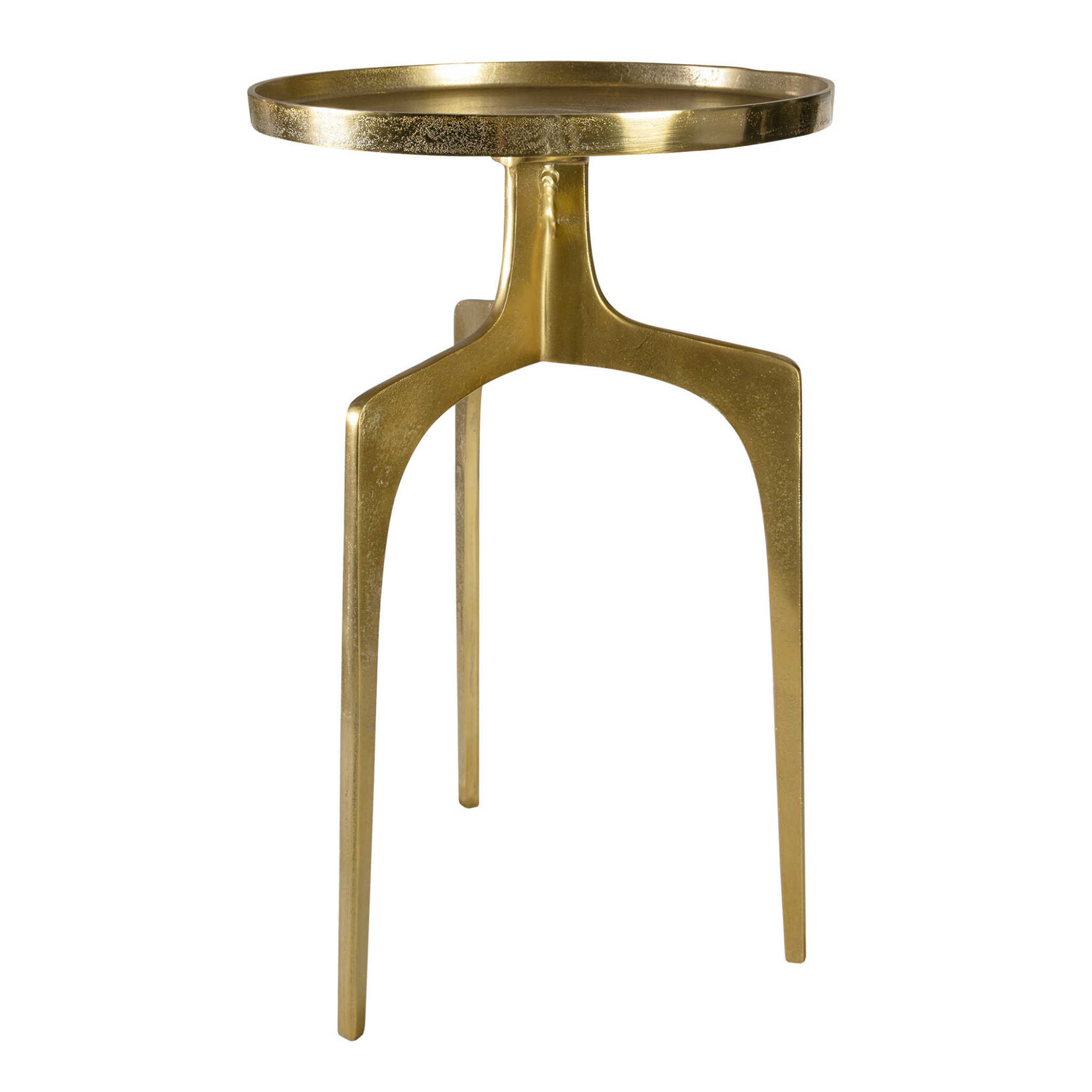 Uttermost 25053 Kenna Accent Table in Textured Soft Gold (16W x 16L x 25H)