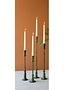 Forged Iron Taper Candle Holders, Green Patina, Small, 11 in.