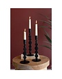 Forged Iron Taper Candle Holder, Waxed Black, Large, 12 in.