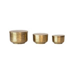 Hammered Aluminum Container, Large, 6"Rnd