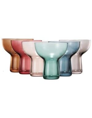 Khen Crystal Stemless Margarita Glasses, 10 oz., Set of 6