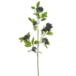 Dark Blue Berry Spray, 34 in.