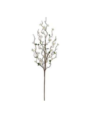White Floral Pussy Willow Branch, 30 in.
