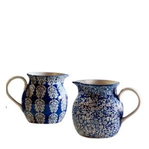 Blue Floral Pitcher, Assorted Designs, 6.7 in.