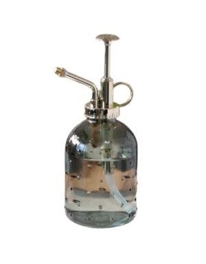 Glass Dotted Mister, Grey, 7.5 in.