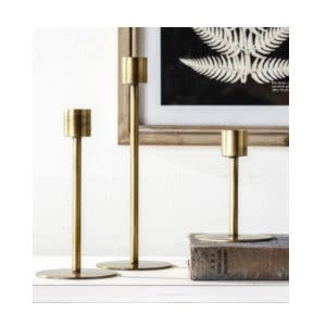 Antique Brass Candle Holder, Small, 4 in.