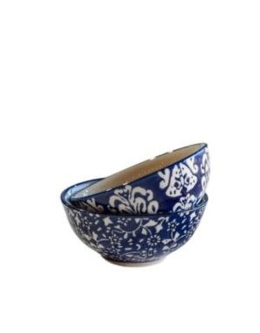 Blue Floral Dip Bowls, Assorted Designs, 3 in.