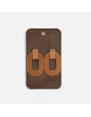 Oval Earrings, Nut Brown