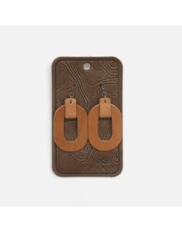 Oval Earrings, Nut Brown