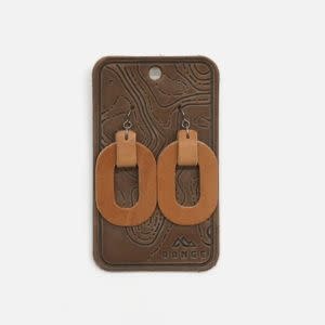 Oval Earrings, Nut Brown