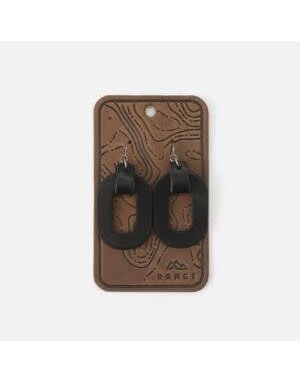 Oval Earrings, Black