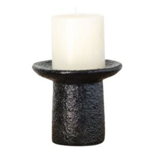 Black Candle Pedestal Candle Holder, 4 in.