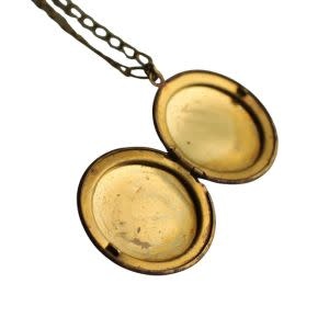 Silk Purse, Sow's Ear Antique Bird Locket, 22 in.