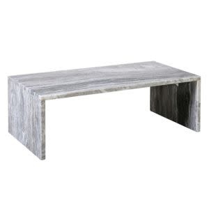 Melbourne Marble Coffee Table, Light Grey, 48 X 24 X 16, Furniture Available for Delivery or Pick Up